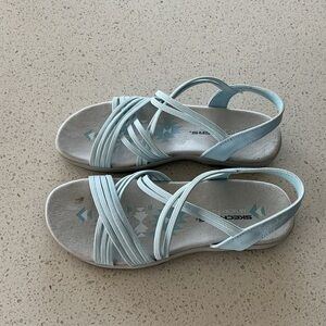 Skechers Light Blue Strappy Sandals